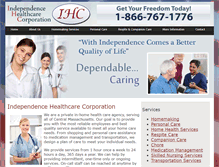 Tablet Screenshot of independencehealthcare.org